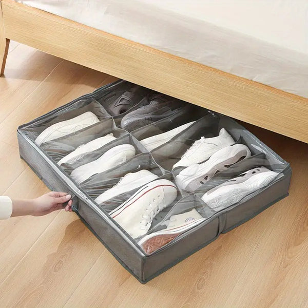 Space Sculpture - 12 Grid Dust Free Shoes Organizer