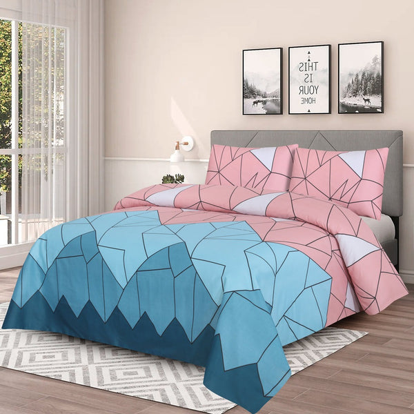 Vivid Harmony Printed Bed Sheet Set – King Size