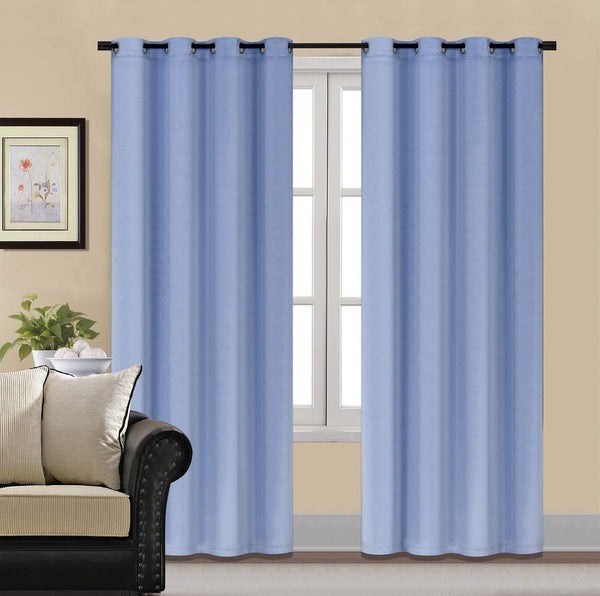 Premium Velvet Curtain for Bedrooms & Living Rooms - Sky Blue
