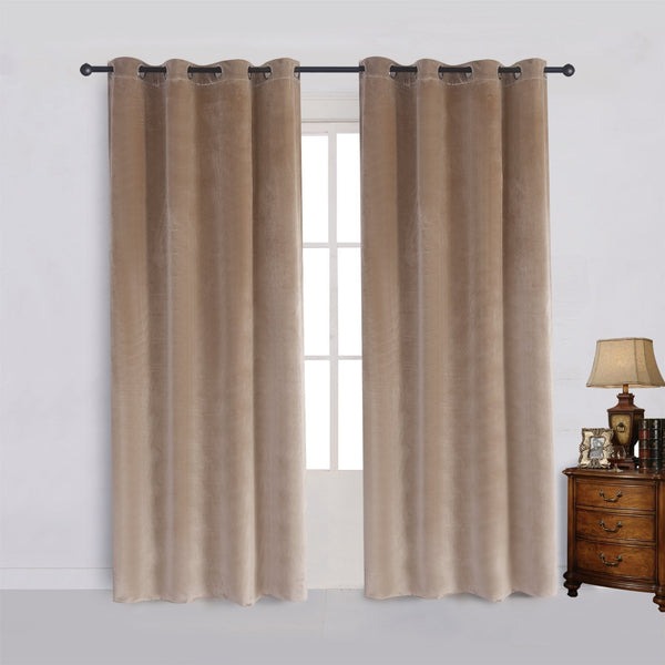 Premium Velvet Curtain for Bedrooms & Living Rooms - Brown
